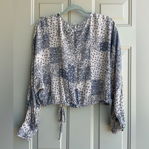 Dressforum Los Angeles Boho Patchwork Print Rayon Blouse L - Picture 8 of 11